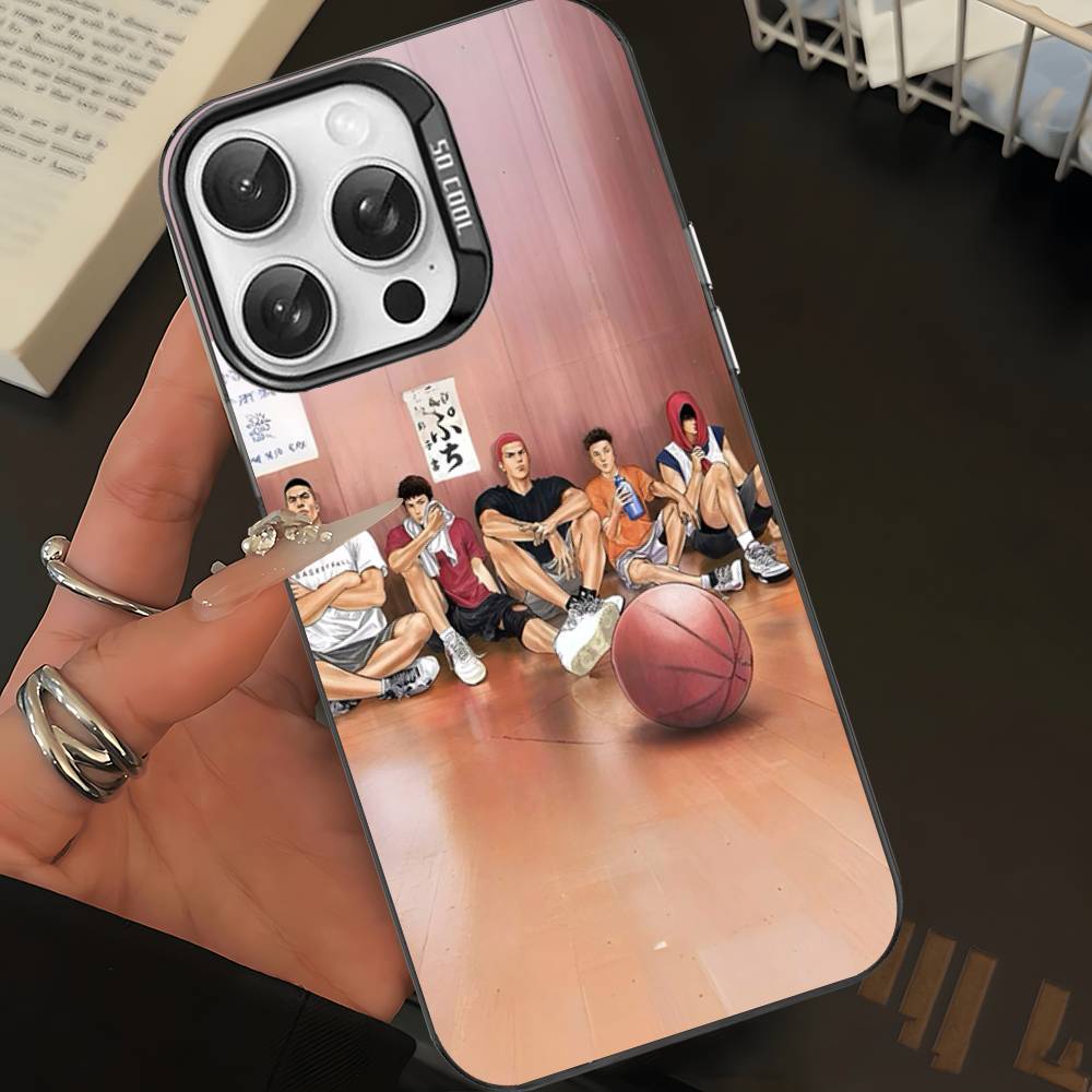 Японский чехол для телефона S-SLAM D-DUNK для IPhone 17 16 Plus Pro Max 15 14 13 12 11 Матовый разноцветный