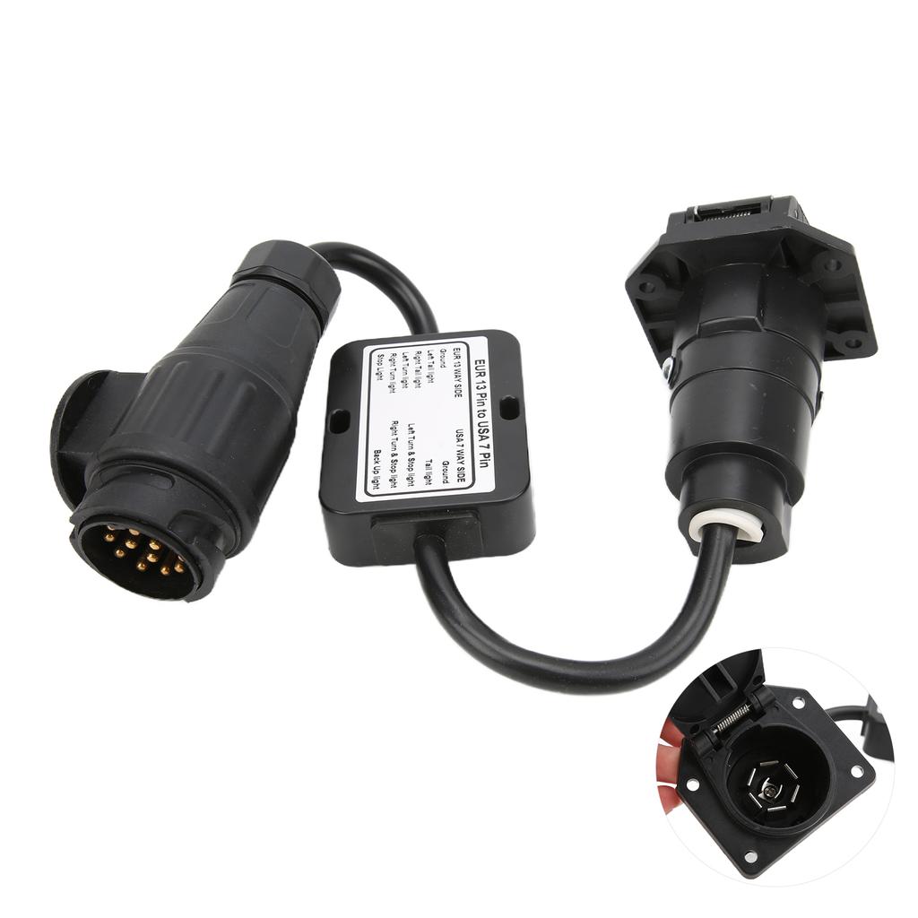Европейский 13-контактный вилка на американскую 7-контактную вилку круглый разъем для прицепа Электрический преобразователь