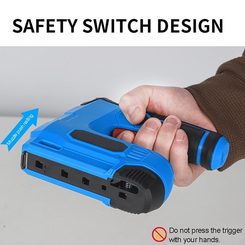 Деревянная рама Мультитул Гвоздезабивной степлер Мебельный DIY инструмент 13*14.5СМ Портативный электрический степлер Литий-ионный аккумуляторный гвоздезабивной пистолет