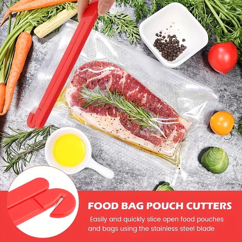 Многофункциональный открывалка для пакетов с лезвием из нержавеющей стали, открывалка для банок и бутылок, кухонный гаджет с удобной цепочкой для хранения