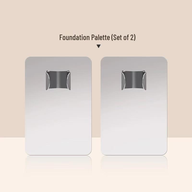 Набор палитра для смешивания макияжа из нержавеющей стали и шпатель – кольцо для тональной основы/консилера.