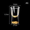 Luxury Crystal Glass Vodka Glass Sake Shochu Glass Bar Liqueur Gold Foil Glass Tea Cup High-end Gifts Hard Liquor Cups