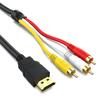 AV-кабель на 3 RCA для игровых консолей Золотое покрытие контактов Повышает долговечность Совместимость с ПК/ноутбуком Аксессуар