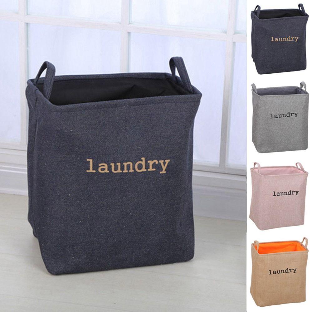 EVA Clothes Storage Crate Thick Jute Clothes Storage Basket Portable Toys Organizer for Home