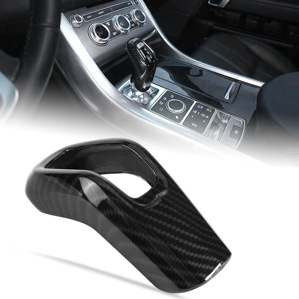 Carbon Fiber Style Car Gear Shift Knob Cover Trim for Land Rover Range Rover Sport 2014 2017