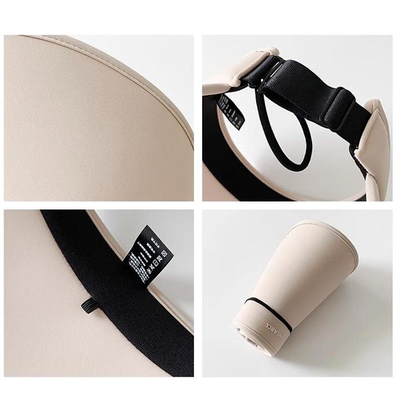 Summer Empty Top Straw Hat For Women Wide Brim Floppy Panama Hats Female Lady Visor Cap Outdoor Foldable Beach Sun Caps