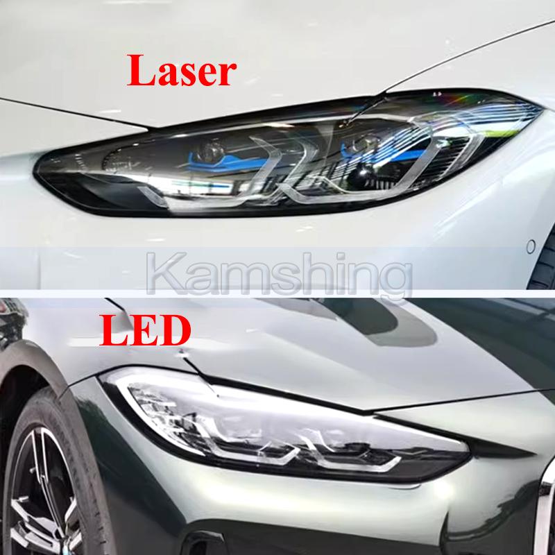 Kamshing Front Headlight Base Cover For BMW 4 Series G22 G82 2020-2022 Head Light Back Lid Head Lamp Rear Shell Headlight Cover