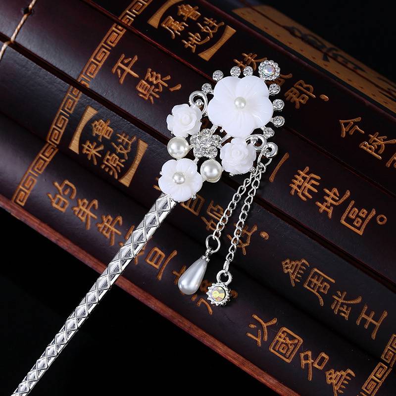 Одежда, застежка для волос Bianhua, винтажные головные уборы, заколка для волос, шпилька с кисточкой, прическа, булавка в древнем стиле, ханьские китайские аксессуары для волос, классический двор