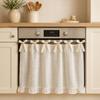 Pastoral Style Kitchen Stove Cover Skirt Handmade Stove Decor Valance Cabinet Curtain  Small Window