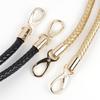 2pcs PU Leather Braided Rope Handles for Handbag Shoulder Bag Strap Handmade Bag DIY Accessories Alloy Metal Hook Buckle KZ0346