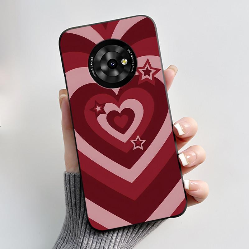 New Unique Cartoon Design Soft Silicone Black Casing For TCL Suixuetang M1 Fluffy Kitten Pattern Shockproof Protective Cover