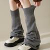 Knitted Long Socks Solid Color Boot Cuffs New Leg Warmers Kids To Adult