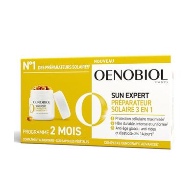 Oenobiol Sun expert Подготовка к загару 3-в-1 Тройное действие 2x30 капсул