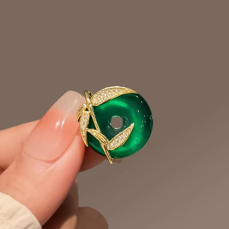 Брошь-застежка «Мир» из бамбука, Изысканная мини-брошь в старинном стиле для женщин, Элегантная брошь против оголения