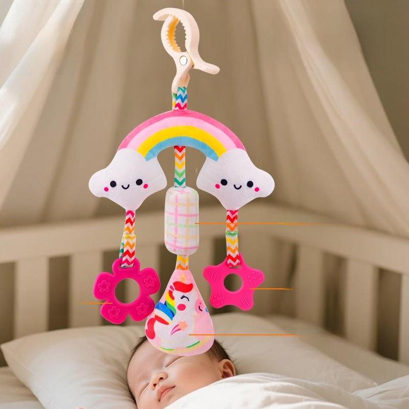 Baby Carriage Rattle Toy With Lighted Features For Toddler Development And Entertainment