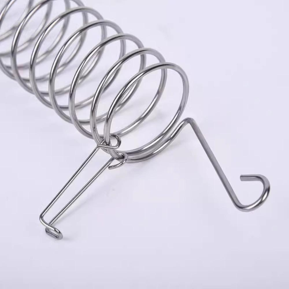 Durable Stainless Steel Bird Feeding Rack Spiral Bite Resistant Parrot Foraging Toy Portable Feeding Hanging Basket Backyard