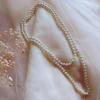 Элегантное двухслойное жемчужное ожерелье: Универсальная и благородная женская длинная цепочка