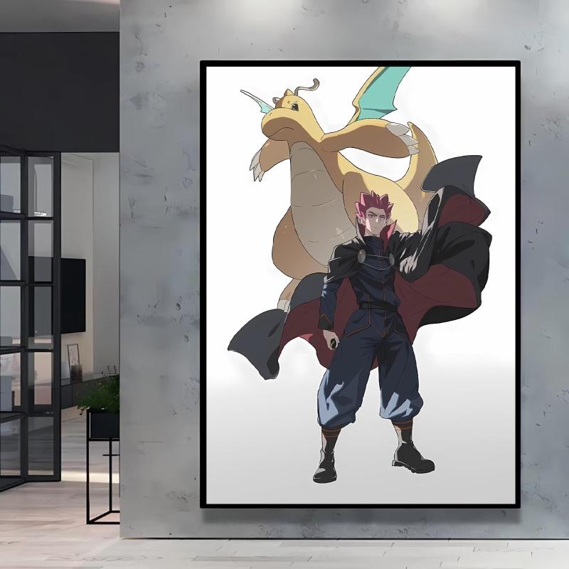 Hot Anime Poster Pokemon Akari Arceus Cartoon Character Picture High Quality Canvas Children's Room Home Decoration Paintings