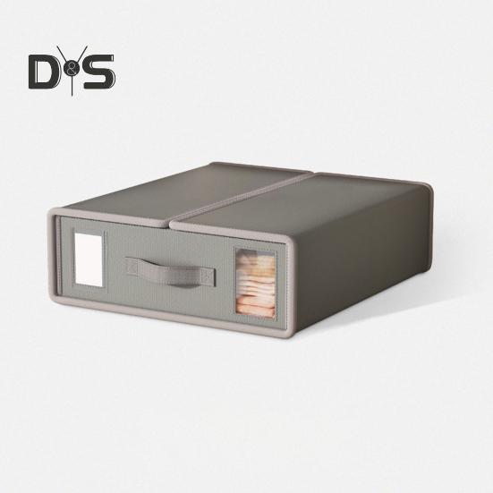 1/2Pcs Closet Organizer Box Bed Sheet Holder with Reinforced Handle Large Capacity Foldable Design Duvet Covers Blankets Storage Case