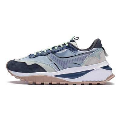 Кроссовки Li Ning Fangyuan Evo с нескользящей износостойкой дышащей светоотражающей подошвой для бега, мужские кроссовки черного и синего цвета AGCS163-1
