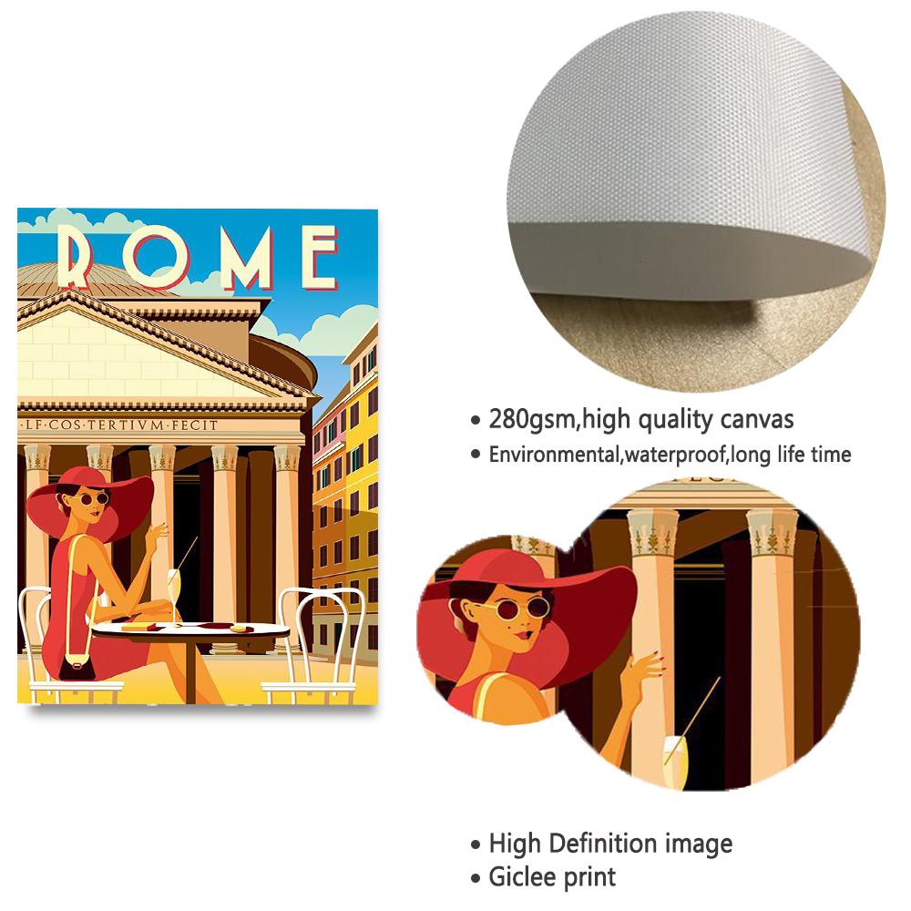 Италия Африка Марокко Путешествие Винтаж Домашнее украшение Пейзаж Традиционный пляж Плакат Винтаж