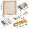 2 In 1  Logical Thinking Development Toy, Concentration Training Teaching Aids Elastic Rope And Threading Rope Game With Cards