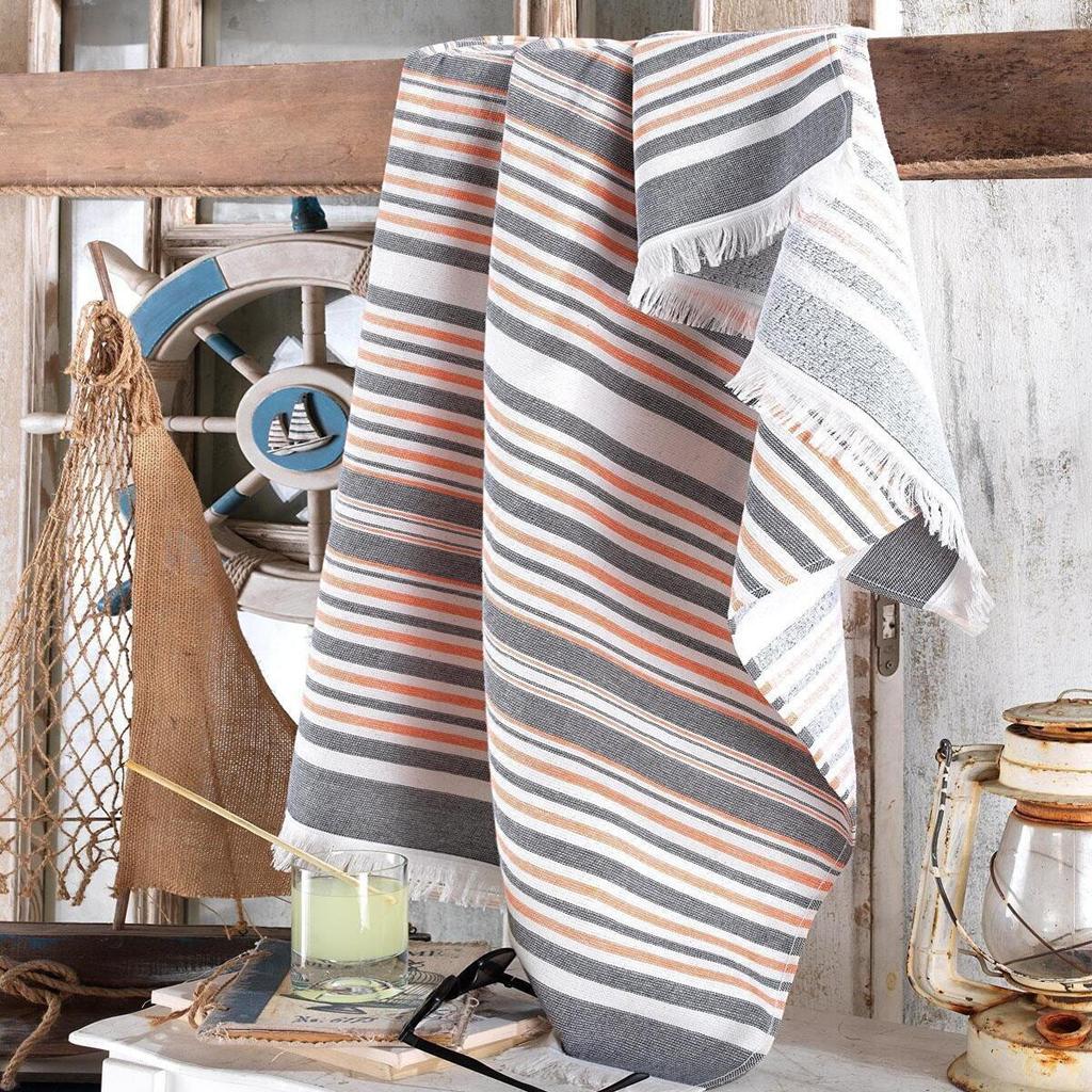 Турецкое быстросохнущее пляжное полотенце, портативное полотенце для ванной комнаты, впитывающее пот, не выцветающее цветное банное полотенце из чистого хлопка, 75x160 см