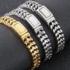 316L Stainless Steel 11MM Width Heart Shape Link Chain Bracelet for Men Men's Bracelets Birthday Jewelry Gifts for Dad Boyfriend