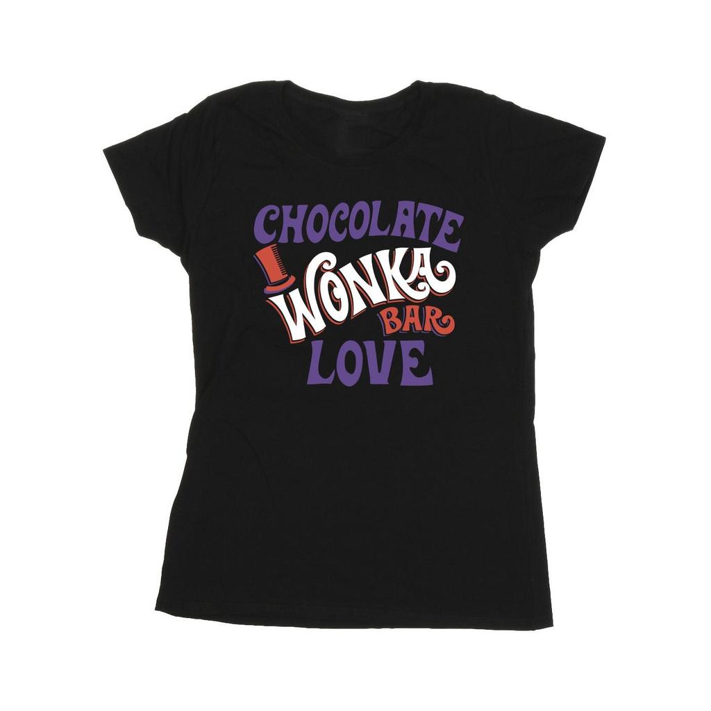 Willy Wonka & The Chocolate Factory Womens/Ladies Chocolate Bar Love Cotton T-Shirt
