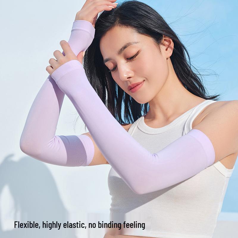 Unisex Ice Silk UV Protection Arm Sleeves for Summer Sports & Cycling