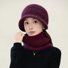 Hats for Women In Autumn and Winter Fashionable and Versatile Plus Velvet Mother Hat Outdoor Casual Cold Proof Wool Hat Can Scarf Warm Suit