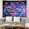 Neon Gaming Controller Tapestry Hanging for Bedroom,Livingroom, Playroom,Decor Art Room Wall Tapestry Holiday and Birthday Gifts