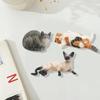 Simulation Cat Realistic Miniature PVC Solid Kitten Model Figurine Cute Animal Figure Model Desktop Ornament Car Home