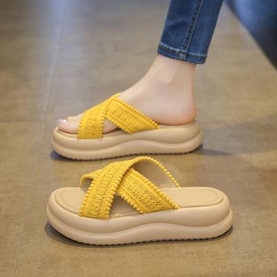 Модная обувь Низкий Рим Ткань Резина Копыто Каблуки Хлопковая обувь Низкий Хлопковая ткань Рим Резина Копыто