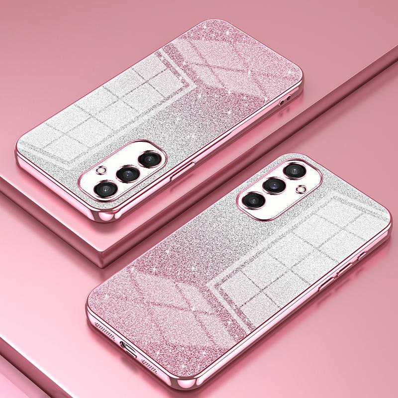 FLYKYLIN Luxury Gradient Glitter Bling Plating Case For Samsung Galaxy S24 S23 S21 Fe S22 Plus Ultra 5G Soft Silicone Back Cover