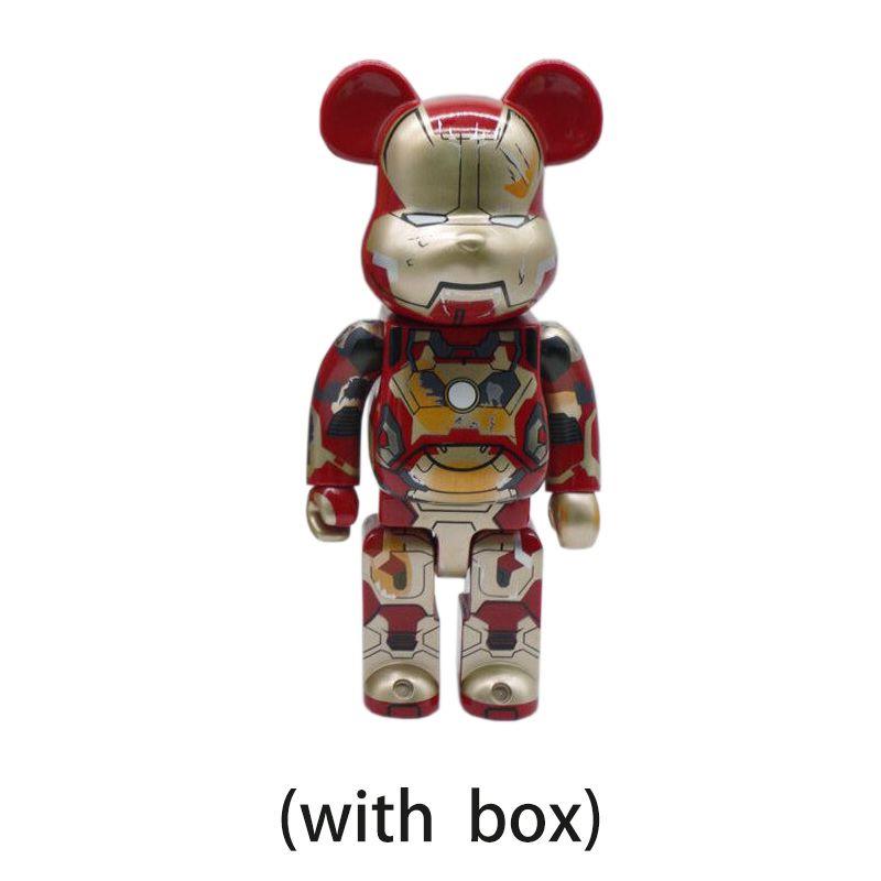Трендовая фигурка Bearbrick 400% Peko Железный Человек для уникальной коллекции