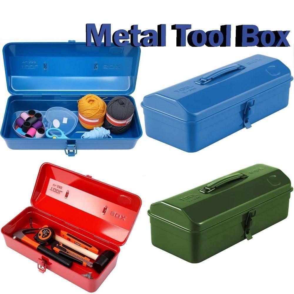 Large Tool Box Metal Storage Tools Box Lightweight Hardware Storage Multipurpose Use