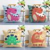 Pillow Case Plush Fabric Soft Double Sided Print Cute Cartoon Dinosaur Sofa Cushion Cover Throw Pillow Covers