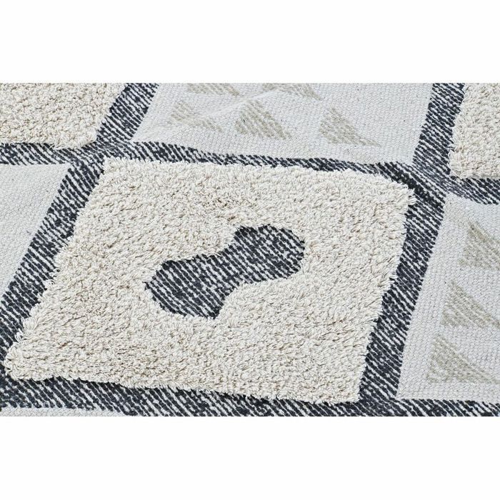 Tapis - DKD HOME DECOR - Moderne - Polyester Coton - Beige - Motif Losanges