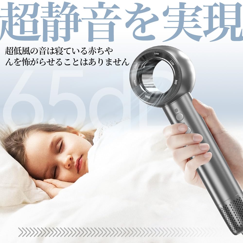 JYUNSEI Большой воздушный фен для волос Инновация 400 миллионов отрицательных ионов Новый полый высокоскоростной Быстрая ультракороткая сушка Статическое электричество NTC Перегрев