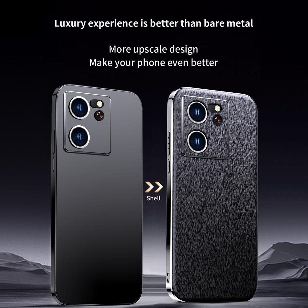 Чехол для телефона из натуральной кожи для Xiaomi Mi 13T 13TPro 14 Pro 13 13Ultra Luxury Plating Full Lens Protection Back Cover