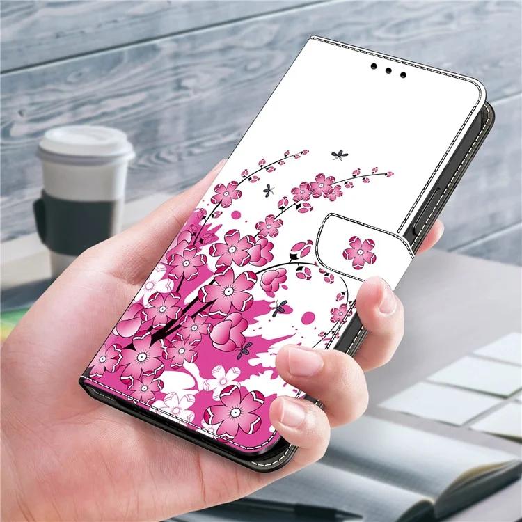 For Sony Xperia 10 V Wallet Phone Case Pattern Printing PU Leather Flip Cover - Flower Vine