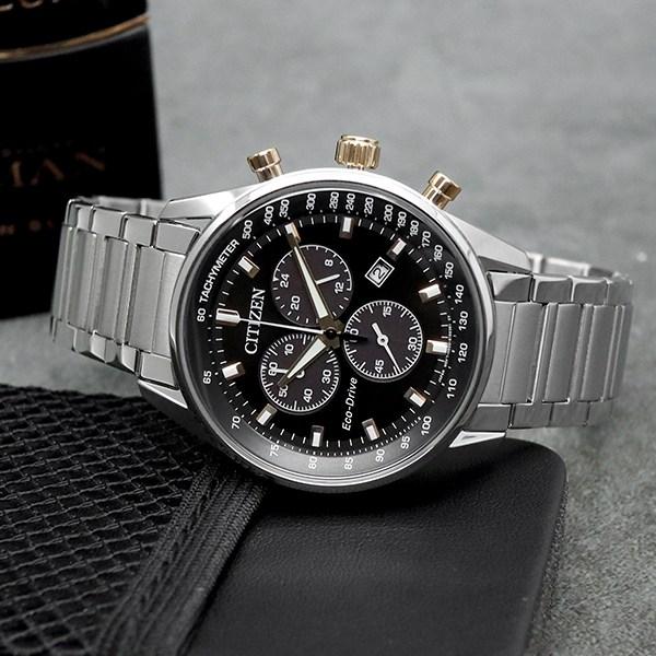Citizen Мужские роскошные наручные часы с хронографом Eco-Drive AT2396-86E