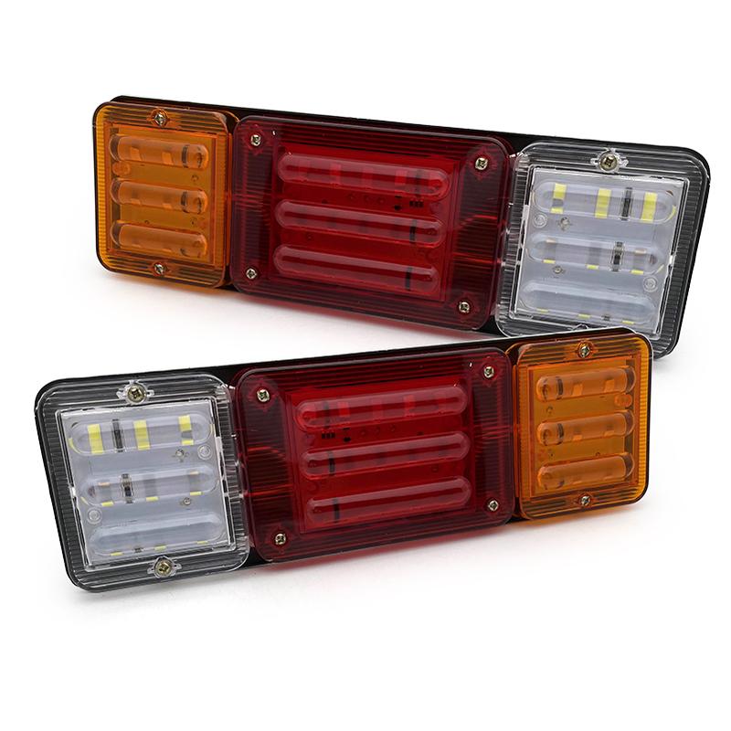 2X 12V 24V 30cm Car Truck Rear Stop Brake Tail Light Taillight Signal Lamp Indicator Trailer Truck Lorry Caravan Van Waterproof.