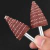 Versatile 5Pcs Cone Shape Abrasive Sandpaper Deburring Sanding Polishing Flap Wheel Grinding Head for Deep Hole Polish