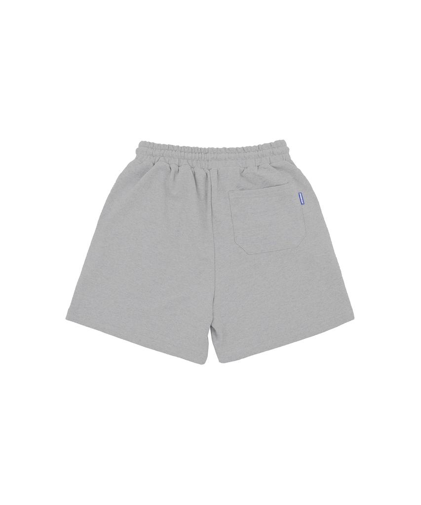 UPPERSTROP [Up9611] Lettering Logo Sweat Shorts Melange Grey