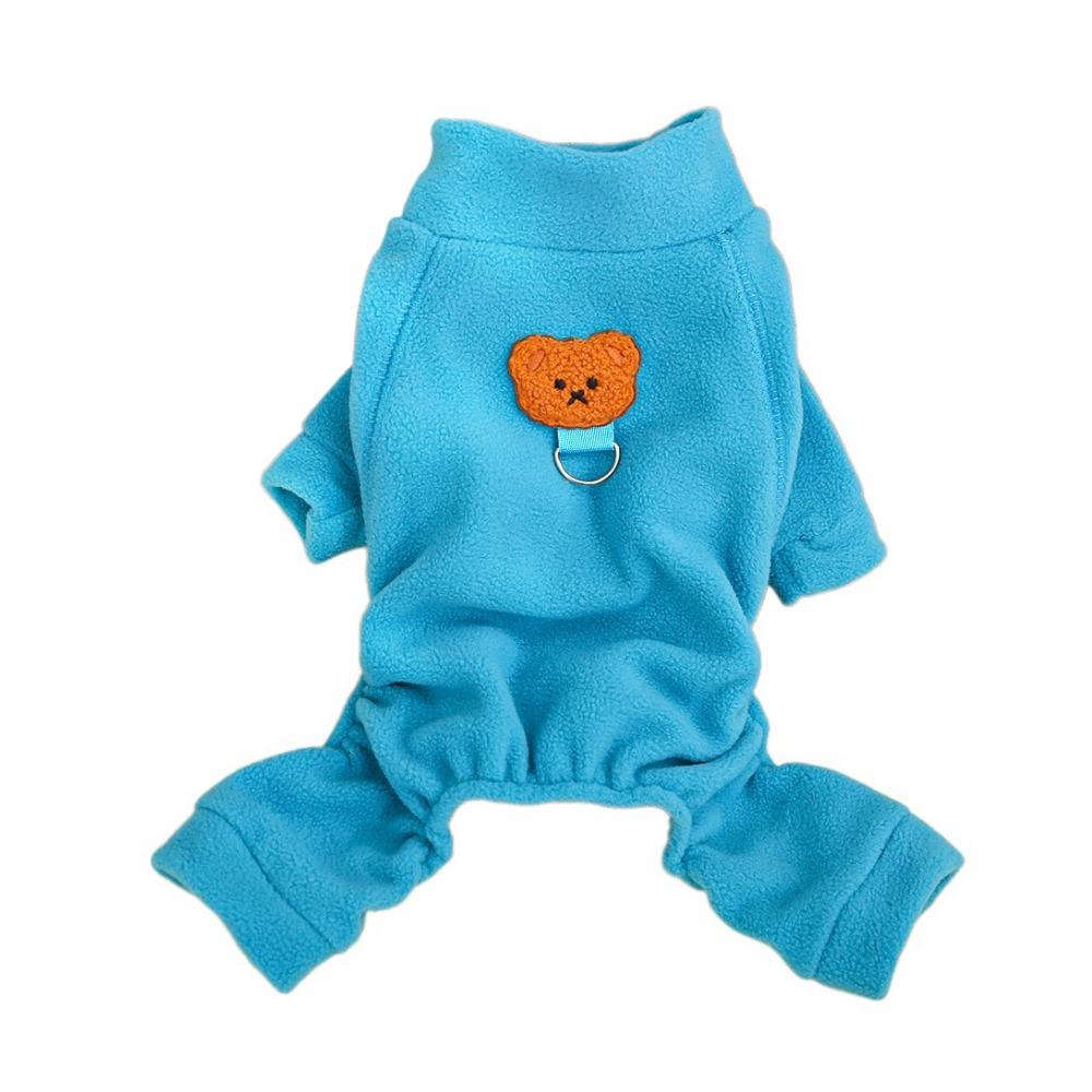 Зимняя одежда для собак с узором медведя, утолщенный базовый слой для собак, кошачья пижама для кошек и собак
