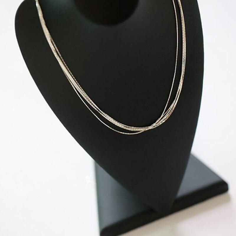 New Korean Style 925 Sterling Silver Jewelry Superfine Multi -Layer Snake Bone Nude Bamboo Clavicle Chain Necklaces Xl110