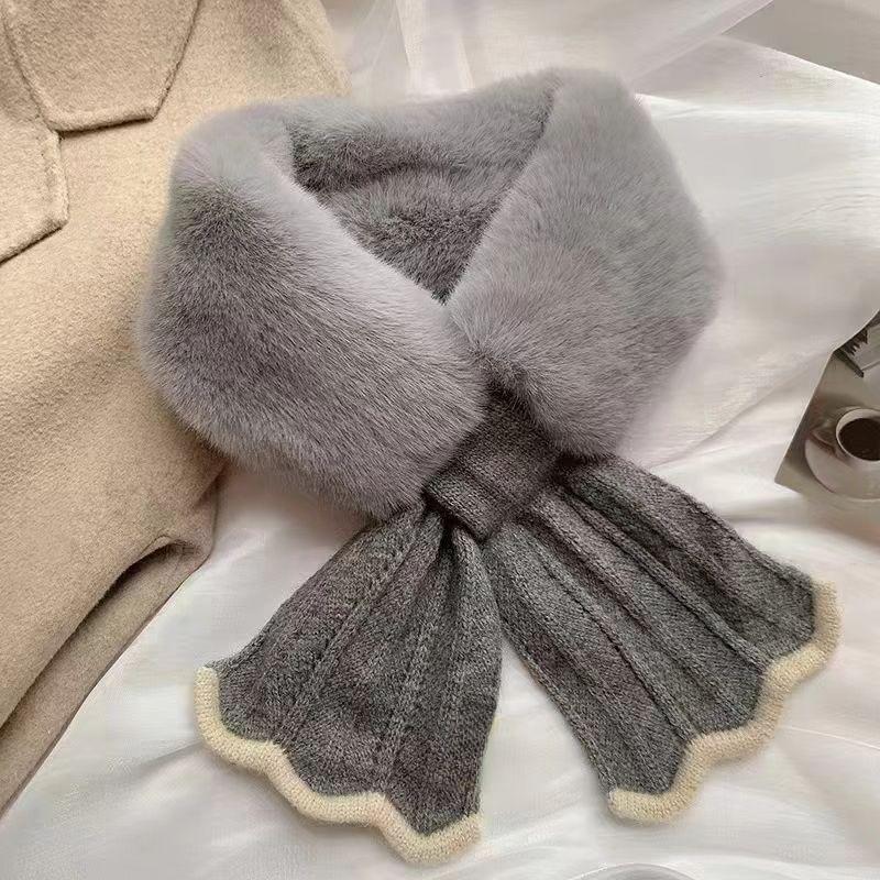 Women's Scarf Autumn and Winter Outdoor Warm Cross Neck Cover Scarf