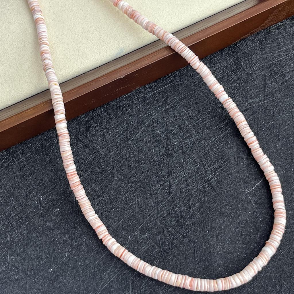 Натуральные бусины-спейсеры Хейши из ракушек 6 мм - Гладкие полированные Богемные пляжные материалы для изготовления ожерелий и браслетов своими руками, Рукоделие 38 см нить